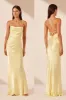 Sheath-Column Maxi Elastic Silk like Satin Bridesmaid Dress 818471162978 sold by Cocomelody