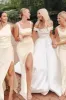 Sheath-Column Maxi Elastic Silk like Satin Bridesmaid Dress 818471162978 sold by Cocomelody
