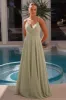 A-Line Maxi Chiffon Bridesmaid Dress 837521191592 sold by Cocomelody