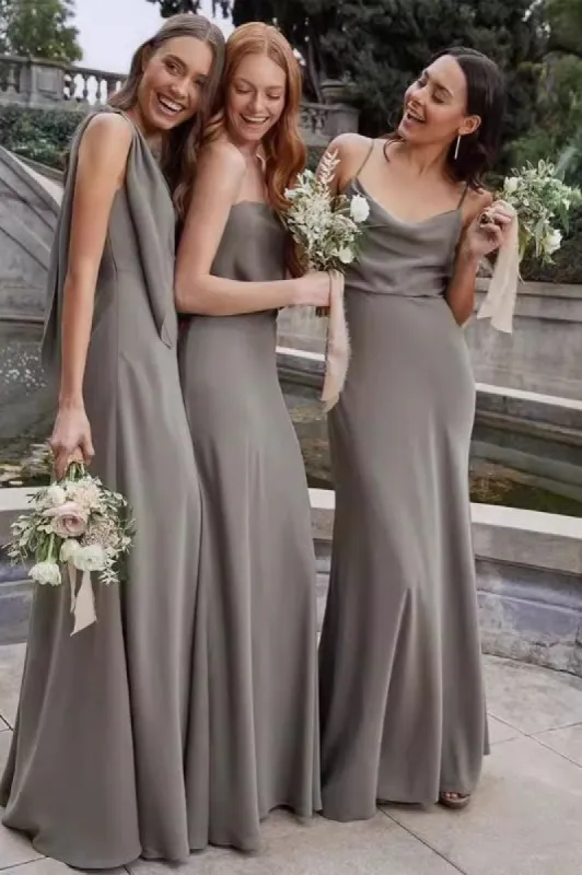 A-Line Maxi Chiffon  Bridesmaid Dress 818808852375 sold by Cocomelody
