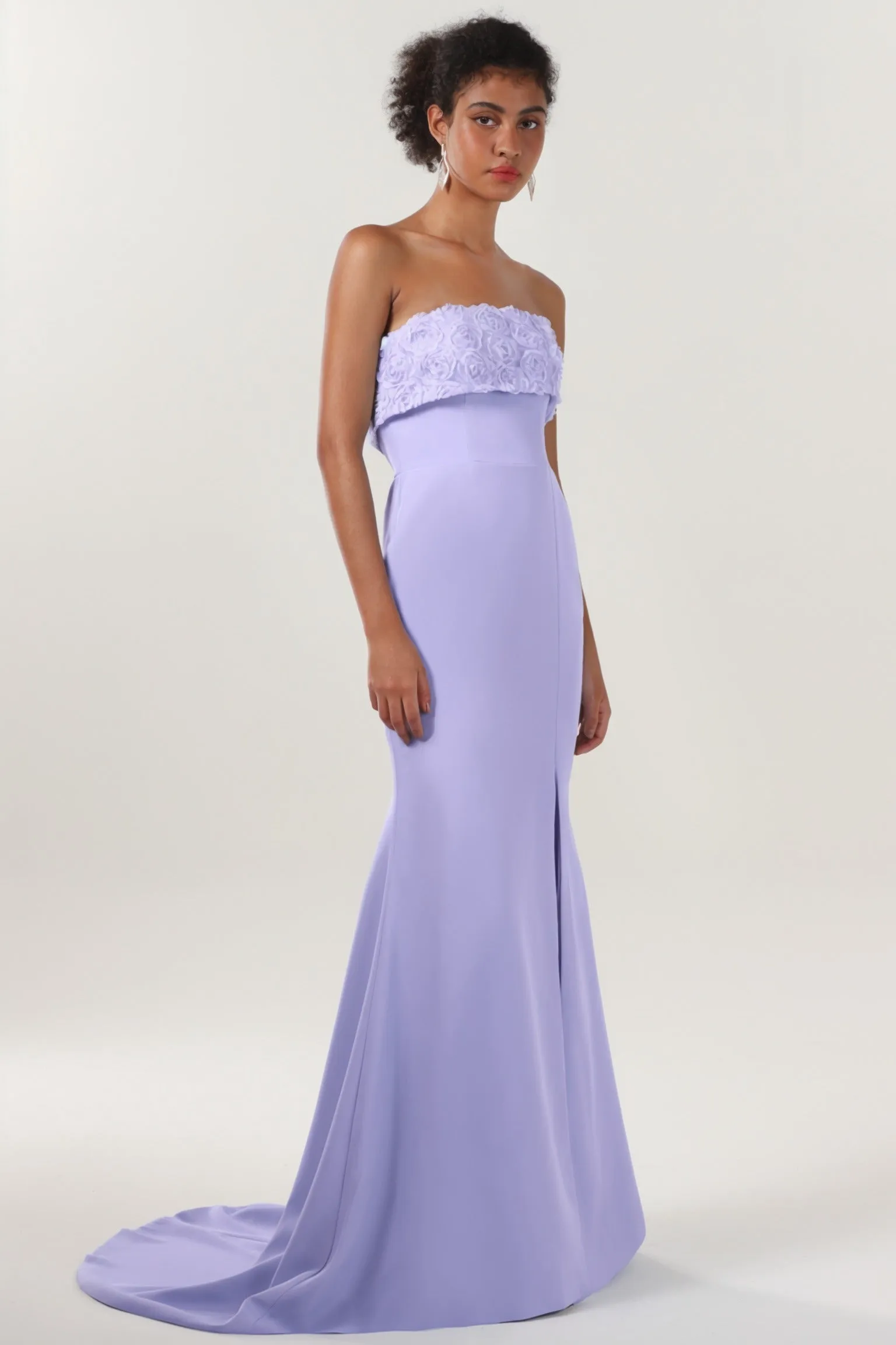 Trumpet-Mermaid Sweep-Brush Train Stretch Crepe Bridesmaid Dress CS0591BM sold by Cocomelody