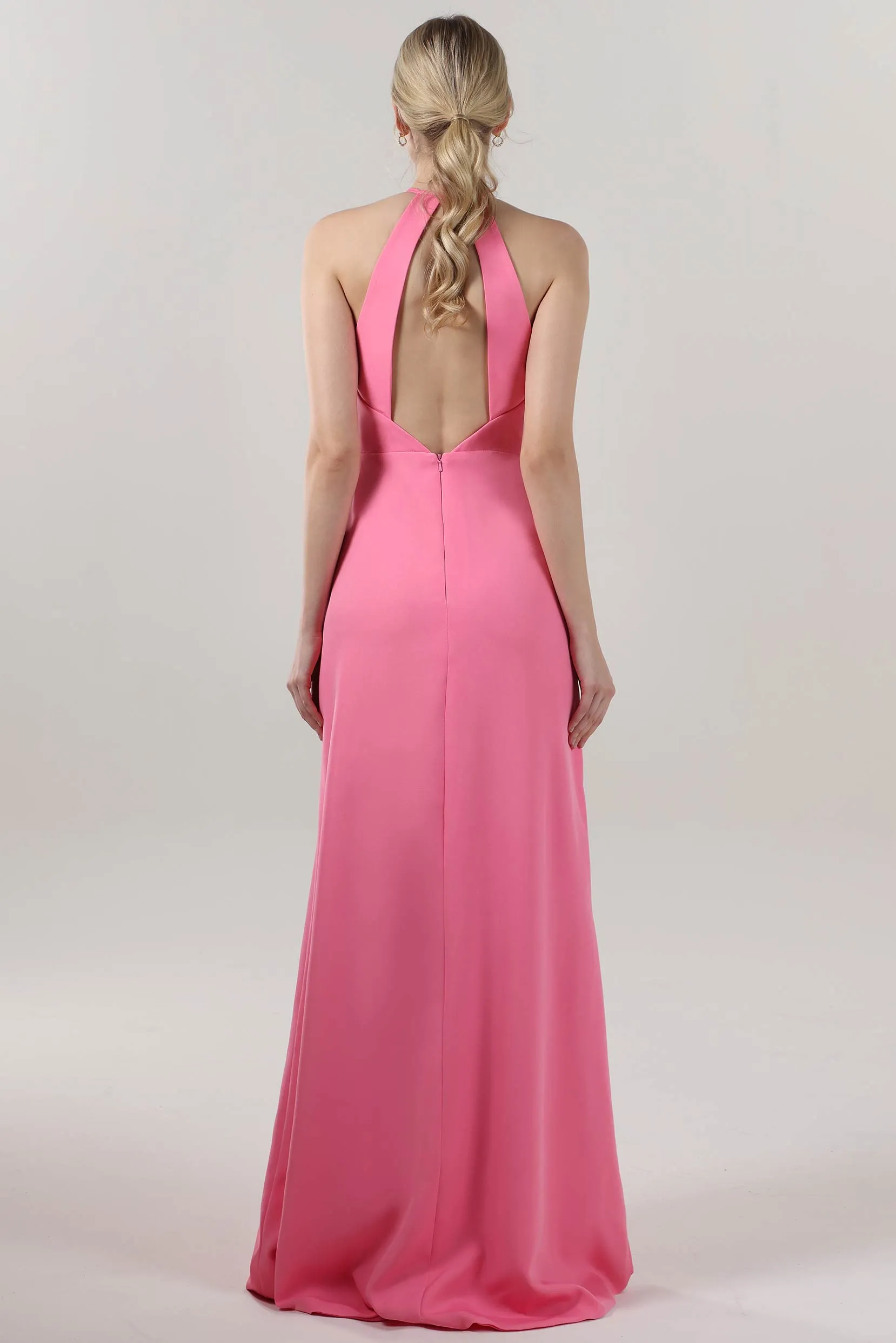 Sheath-Column Maxi Stretch Crepe Bridesmaid Dress CS0597BM sold by Cocomelody product image thumbnail 2