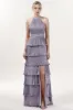 A-line Maxi Metallic Bridesmaid Dress CS0652BM sold by Cocomelody