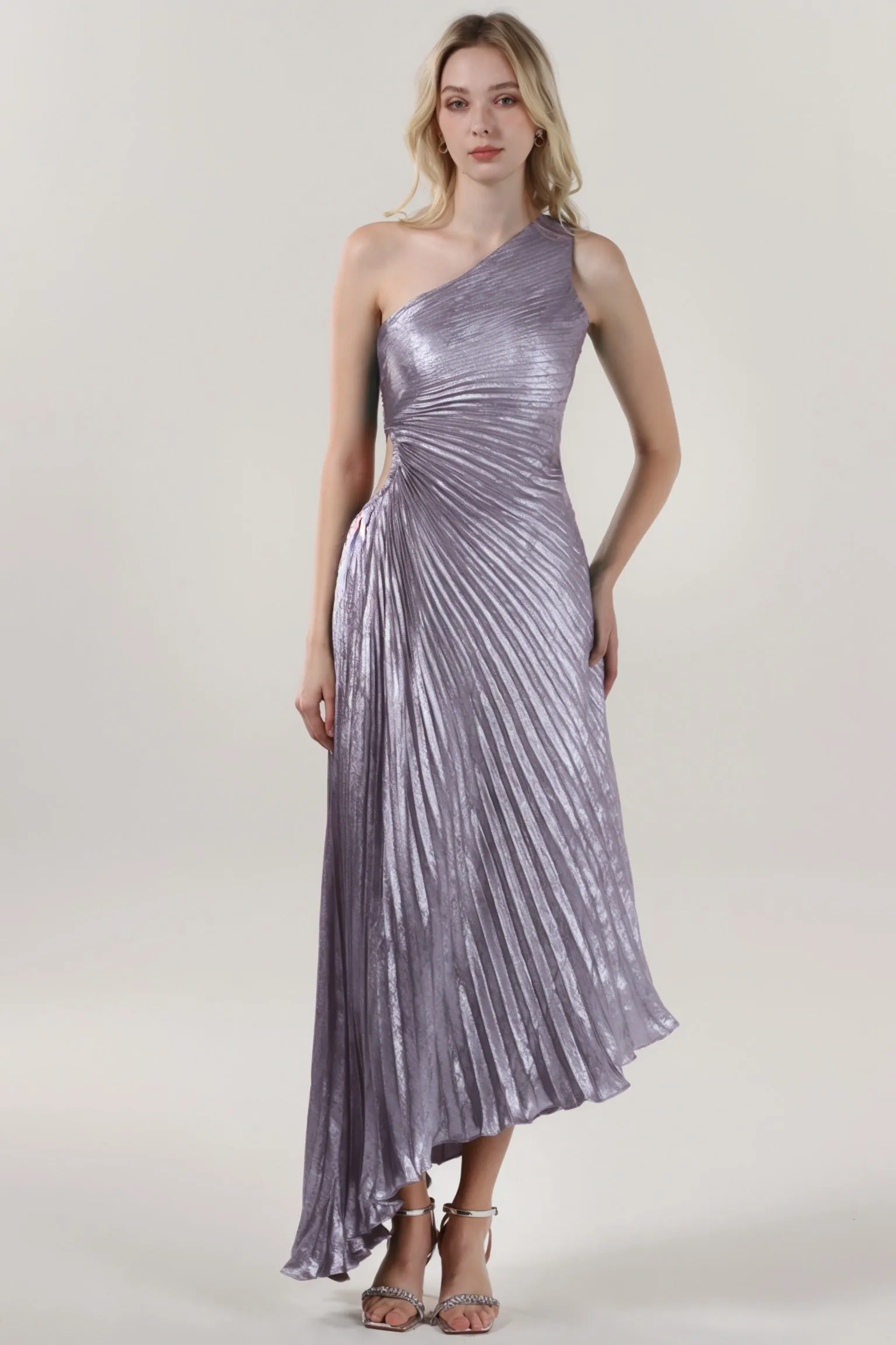 Sheath-Column Midi Metallic Bridesmaid Dress CS0644BM sold by Cocomelody