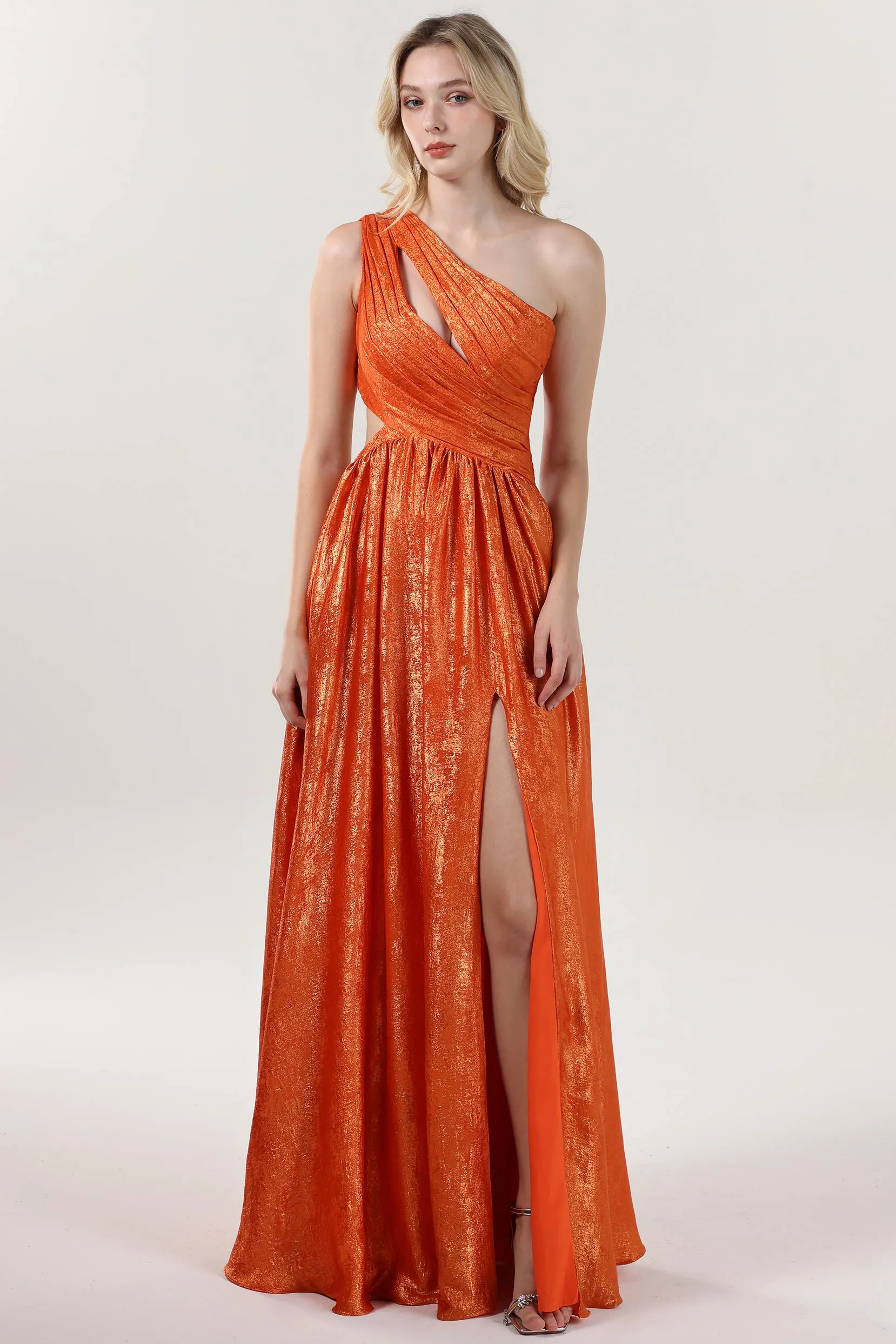 A-Line Maxi Metallic Bridesmaid Dress CS0642BM sold by Cocomelody product image thumbnail 4