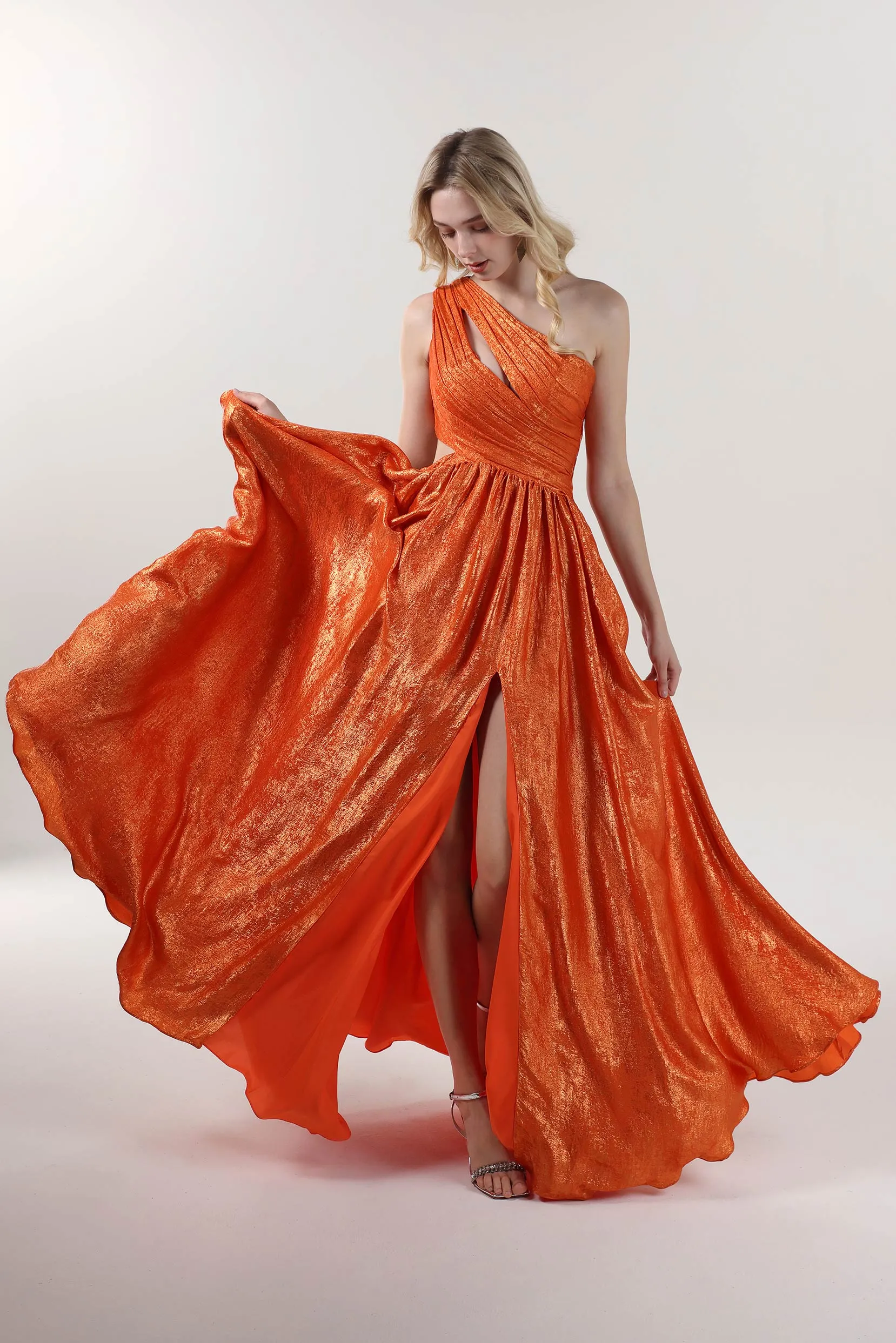 A-Line Maxi Metallic Bridesmaid Dress CS0642BM sold by Cocomelody product image thumbnail 5