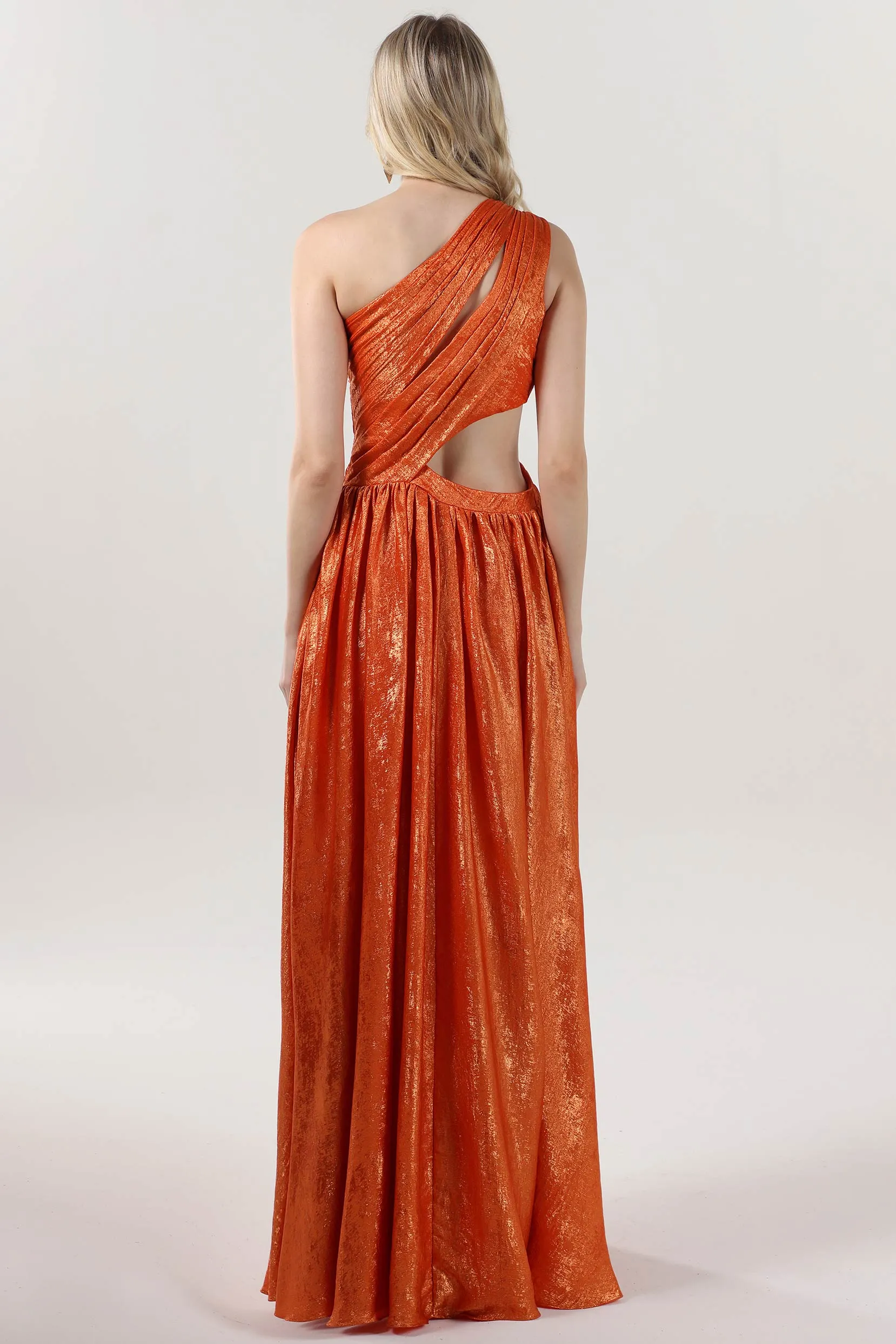 A-Line Maxi Metallic Bridesmaid Dress CS0642BM sold by Cocomelody product image thumbnail 2