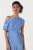 Sheath-Column Midi Luxe Satin Bridesmaid Dress CS0611BM sold by Cocomelody