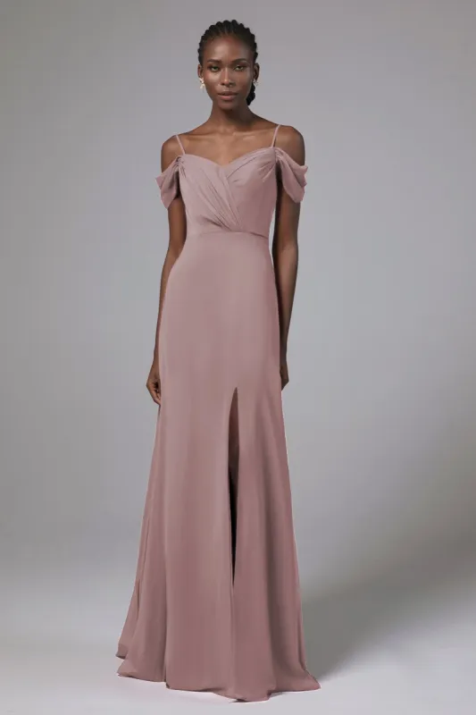 A-Line Floor Length Chiffon Bridesmaid Dress Formal Dresses CB0412CR sold by Cocomelody