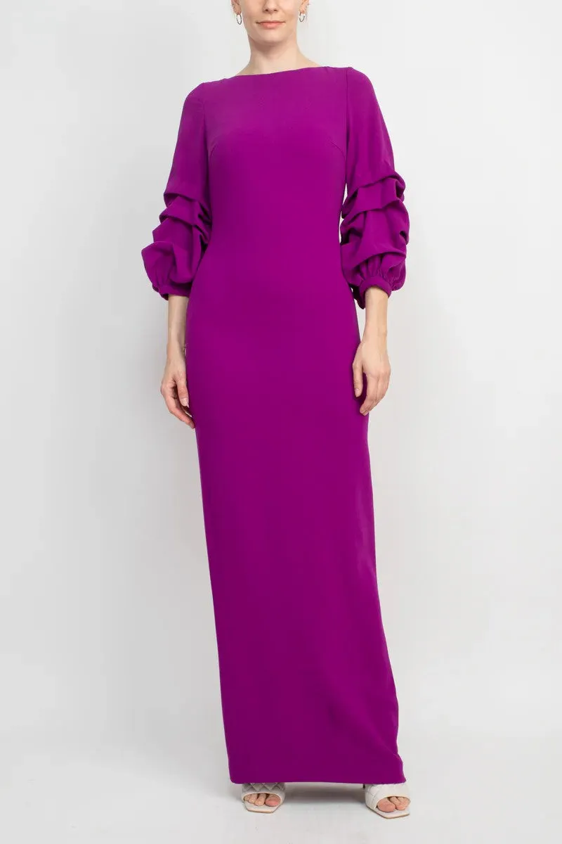 Sheath-Column Maxi Scuba Mother Dress CM0223 sold by Cocomelody product image thumbnail 5