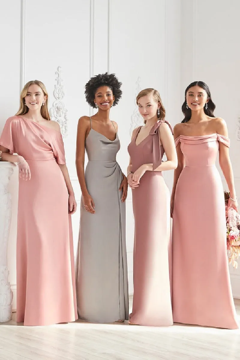 A-Line Maxi Elastic Silk like Satin Bridesmaid Dress 646413737693 sold by Cocomelody