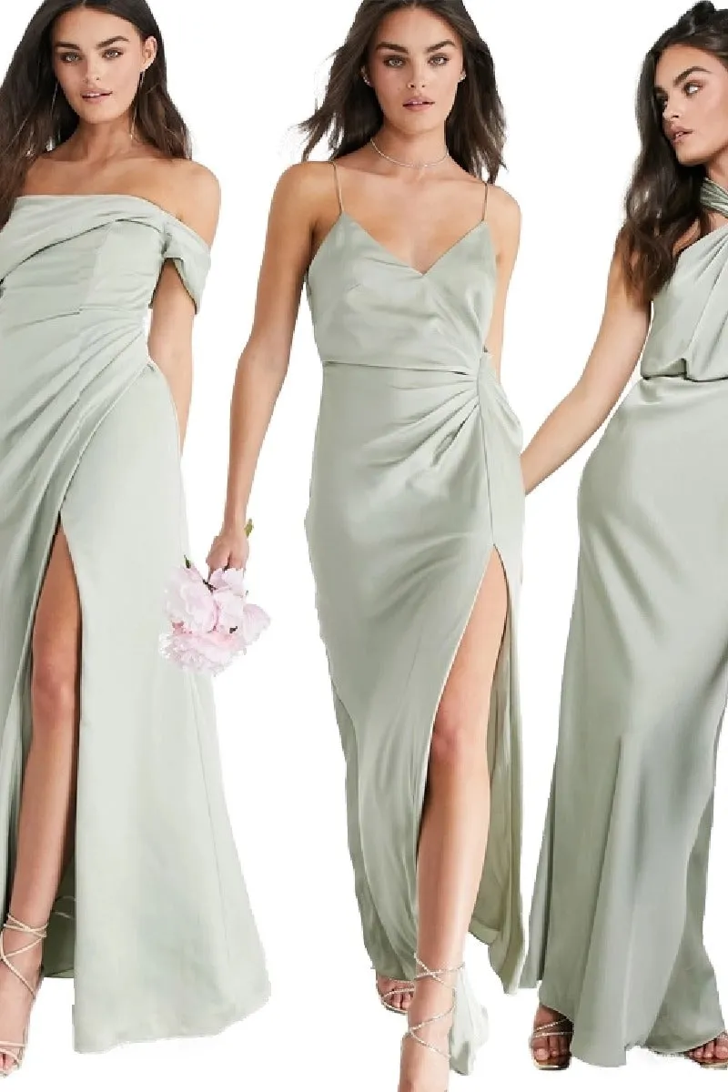 Trumpet-Mermaid Maxi Elastic Silk like Satin Bridesmaid Dress 640890117344 sold by Cocomelody