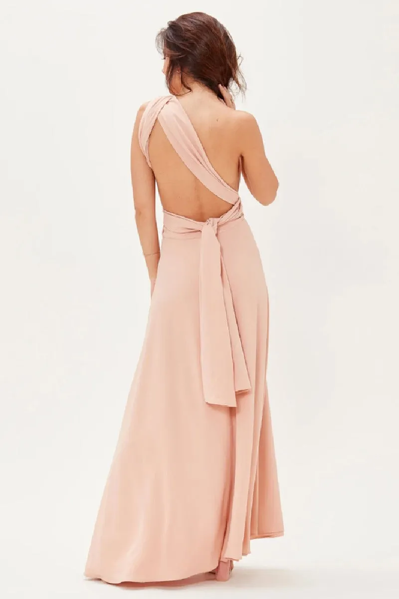 A-Line Maxi Knitted Fabric Bridesmaid Dress 613443982386 sold by Cocomelody product image thumbnail 4