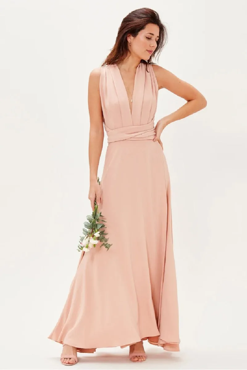 A-Line Maxi Knitted Fabric Bridesmaid Dress 613443982386 sold by Cocomelody product image thumbnail 2
