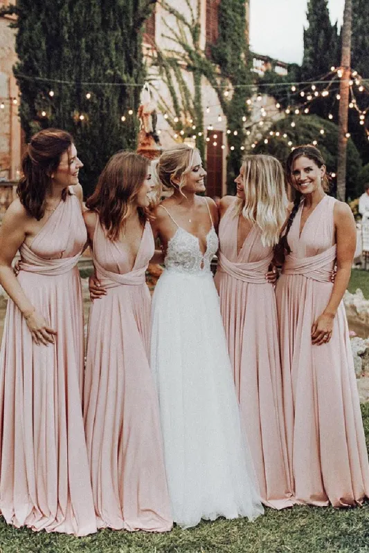 A-Line Maxi  Knitted Fabric Bridesmaid Dress 613443982386 sold by Cocomelody