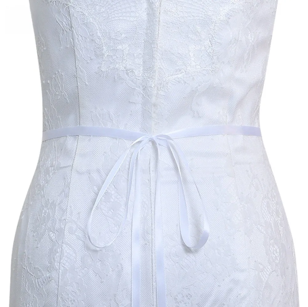 Ribbons Wedding Sash with Rhinestone Imitation Pearl 839584357990 sold by Cocomelody product image thumbnail 5