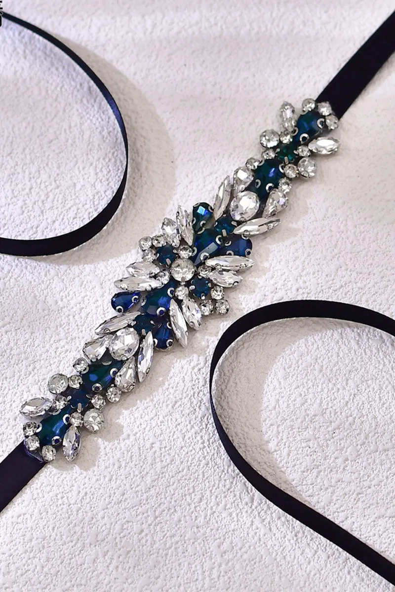 Ribbons Wedding Sash with Rhinestone Imitation Pearl 839584357990 sold by Cocomelody product image thumbnail 2