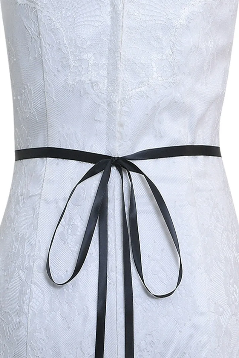 Ribbons Wedding Sash with Rhinestone Imitation Pearl 839584357990 sold by Cocomelody product image thumbnail 4