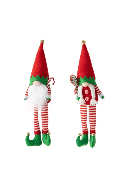 Christmas elf long legs no face doll props decorative scene layout pieces 735602523231 sold by Cocomelody