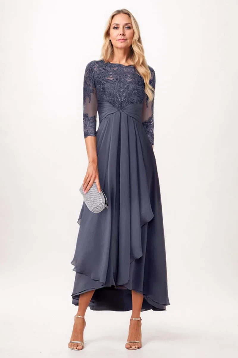 A-Line Midi Chiffon Mother Dress CM0265 sold by Cocomelody