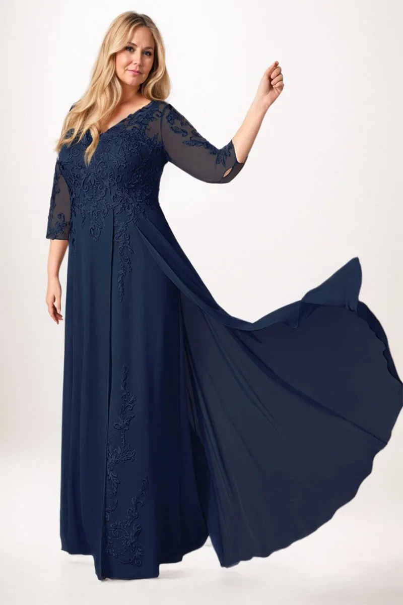 A-Line Maxi Chiffon Mother Dress CM0259 sold by Cocomelody