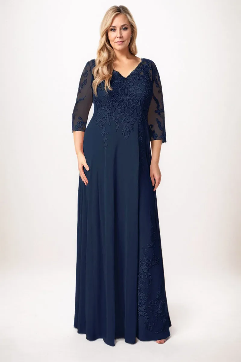 A-Line Maxi Chiffon Mother Dress CM0259 sold by Cocomelody product image thumbnail 2