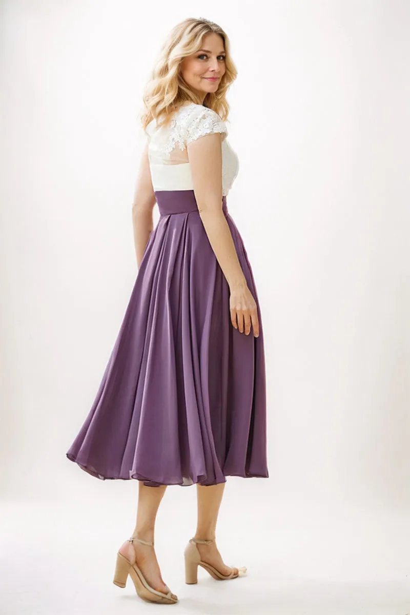 A-Line Midi Chiffon Mother Dress CM0258 sold by Cocomelody product image thumbnail 2