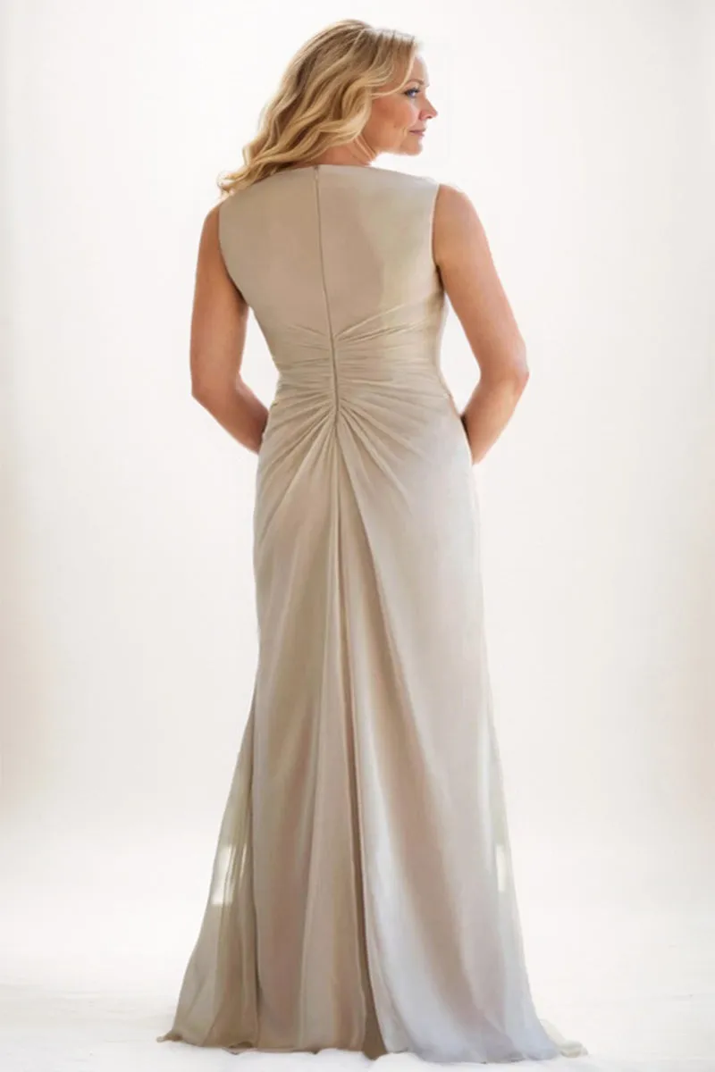 A-Line Maxi Chiffon Mother Dress CM0256 sold by Cocomelody product image thumbnail 2