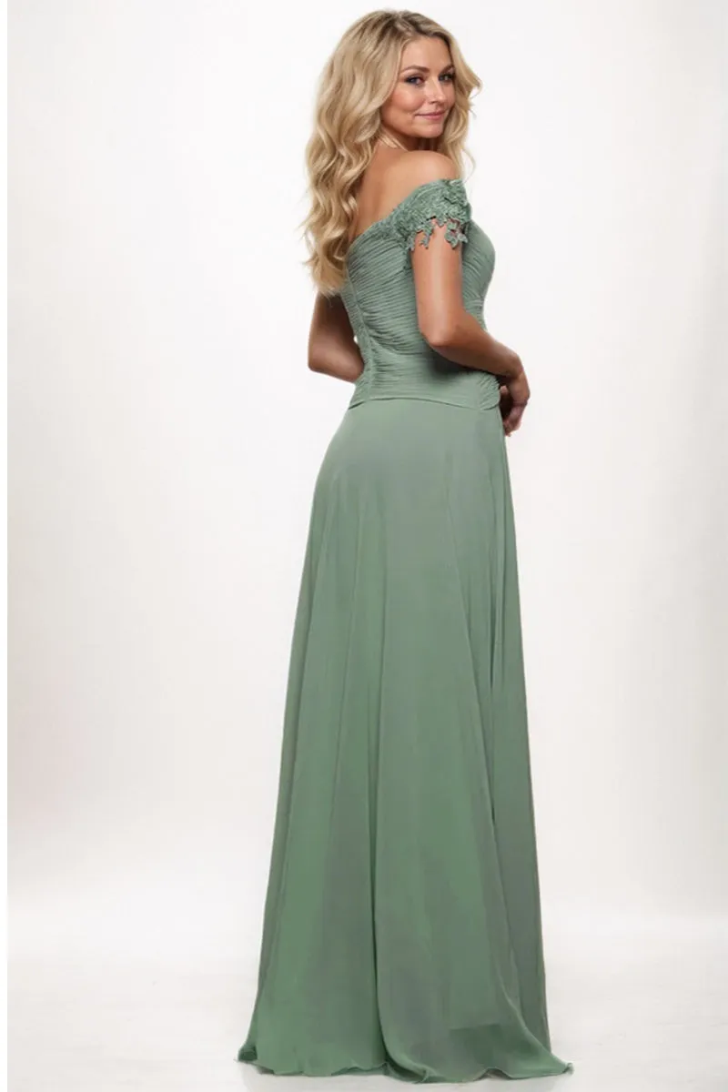 A-Line Maxi Chiffon Mother Dress CM0255 sold by Cocomelody product image thumbnail 2