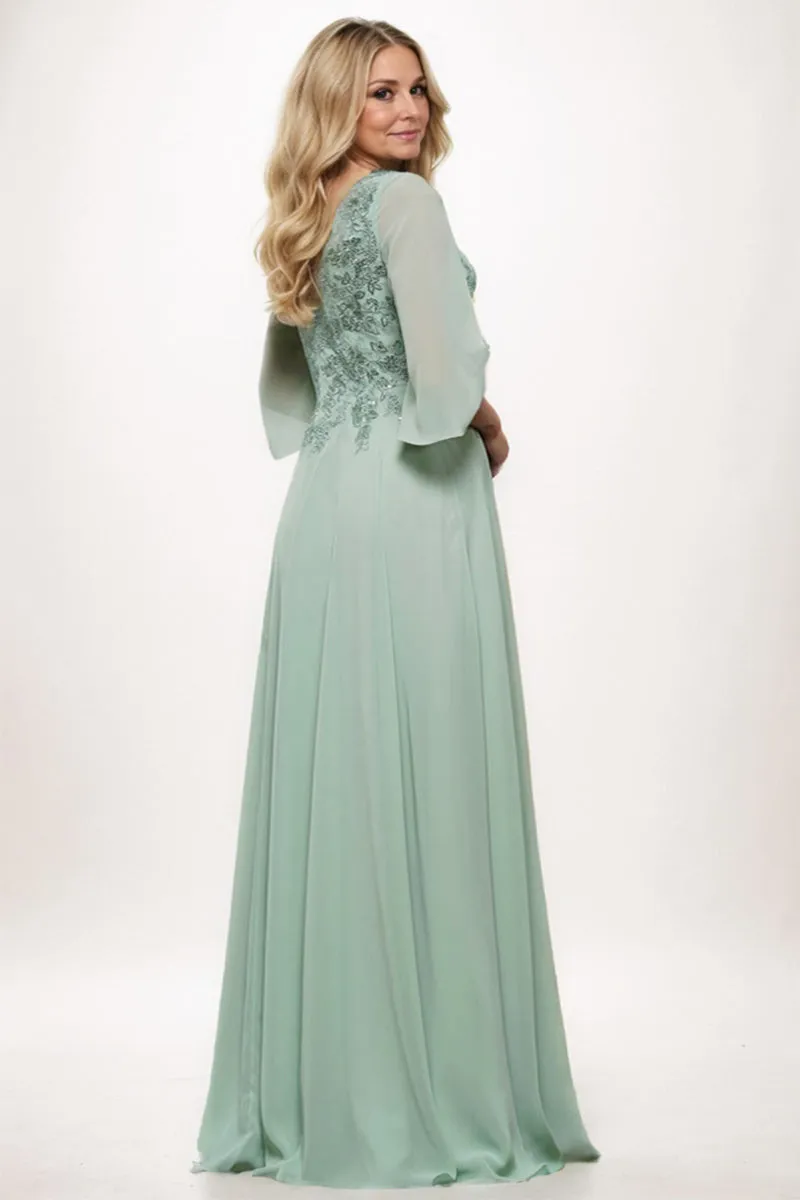 A-Line Maxi Chiffon Mother Dress CM0254 sold by Cocomelody product image thumbnail 2