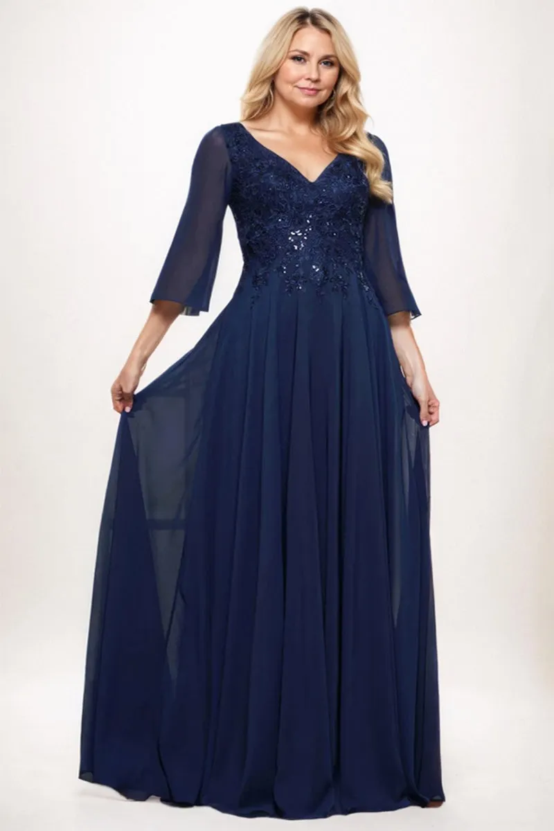 A-Line Maxi Chiffon Mother Dress CM0254 sold by Cocomelody