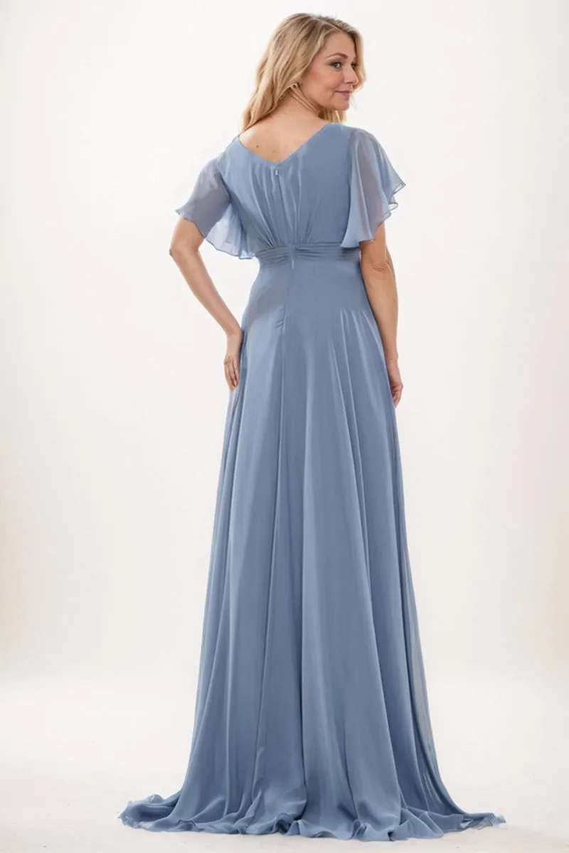 A-Line Maxi Chiffon Mother Dress CM0253 sold by Cocomelody product image thumbnail 2