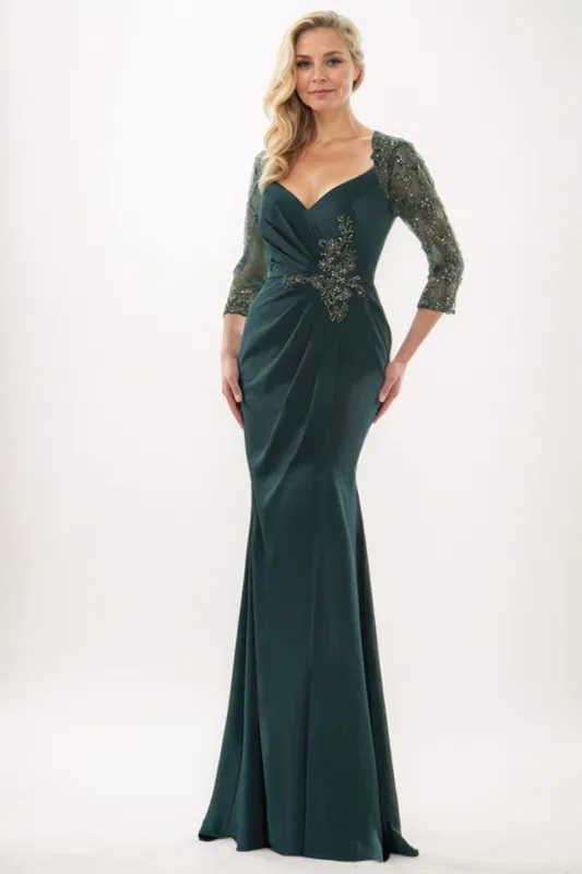 Trumpet-Mermaid Maxi Elastic Cloth Mother Dress CM0252 sold by Cocomelody