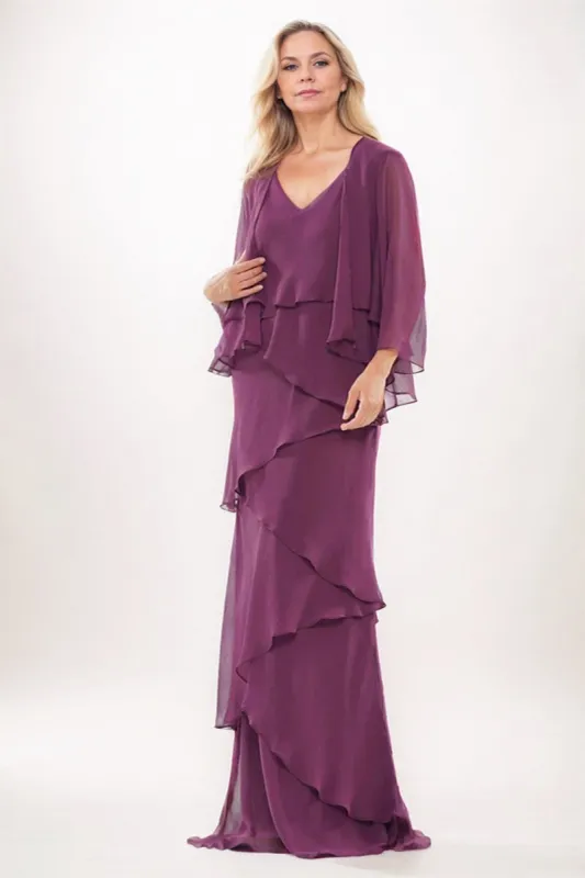 Sheath-Column Maxi Chiffon Mother Dress CM0251 sold by Cocomelody