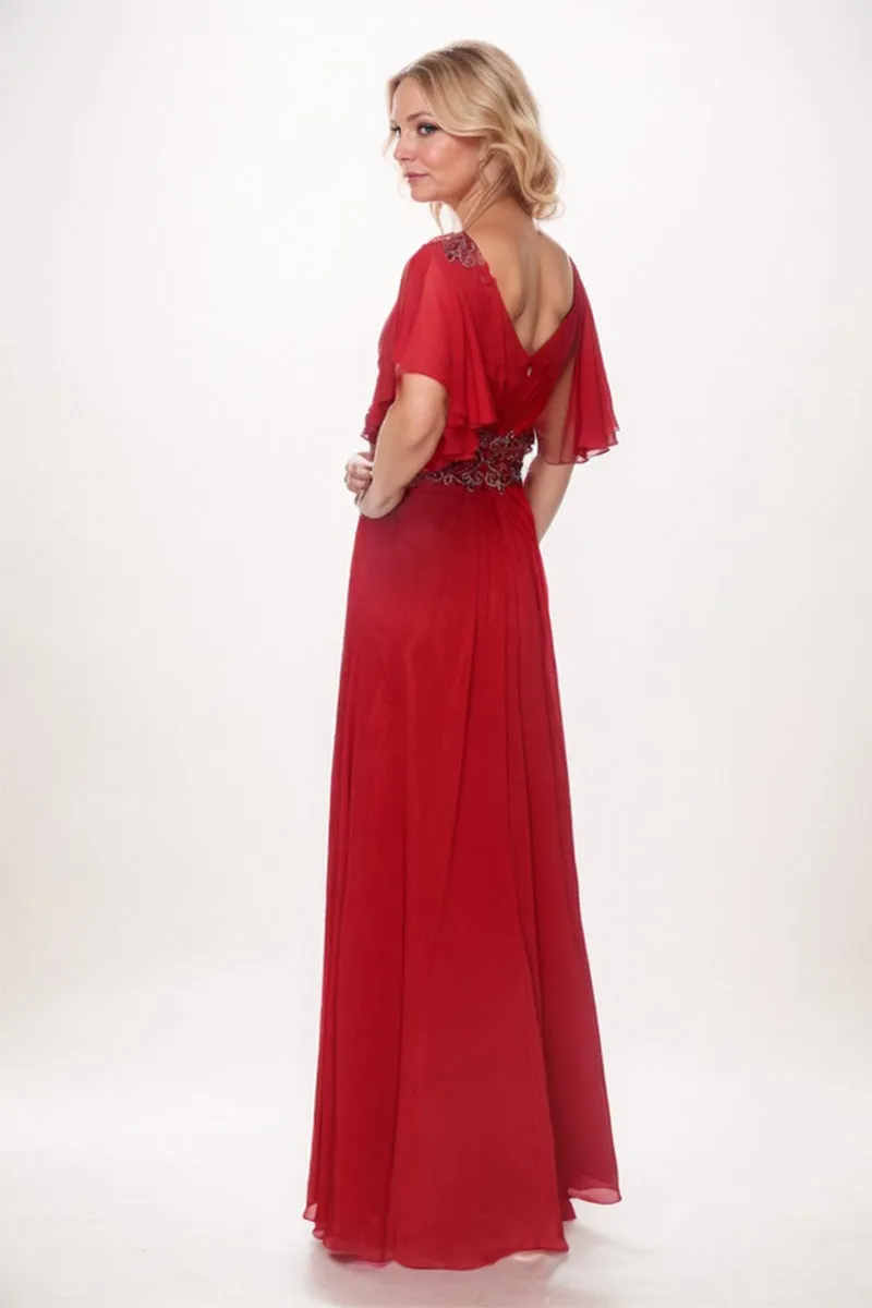 A-Line Maxi Chiffon Mother Dress CM0249 sold by Cocomelody product image thumbnail 2