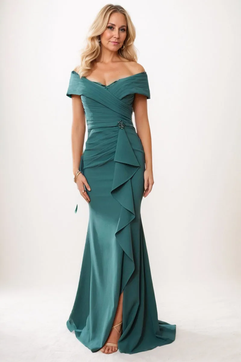 Trumpet-Mermaid Maxi Chiffon Mother Dress CM0245 sold by Cocomelody