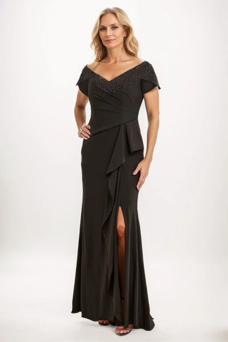 Trumpet-Mermaid Maxi Elastic Cloth Mother Dress CM0240 sold by Cocomelody