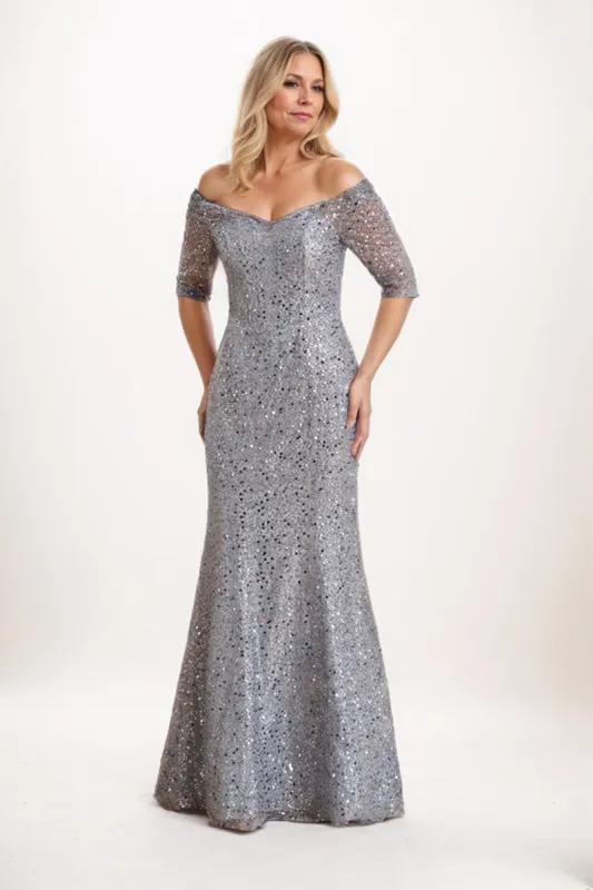 Trumpet-Mermaid Maxi Sequined Mother Dress CM0238 sold by Cocomelody