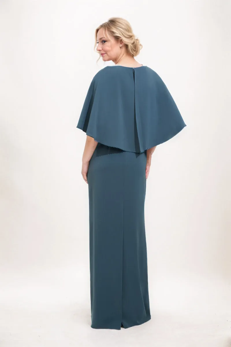 Sheath-Column Maxi Stretch Crepe Mother Dress CM0236 sold by Cocomelody product image thumbnail 2