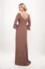 A-line Maxi Stretch Crepe Mother Dress CM0232 sold by Cocomelody