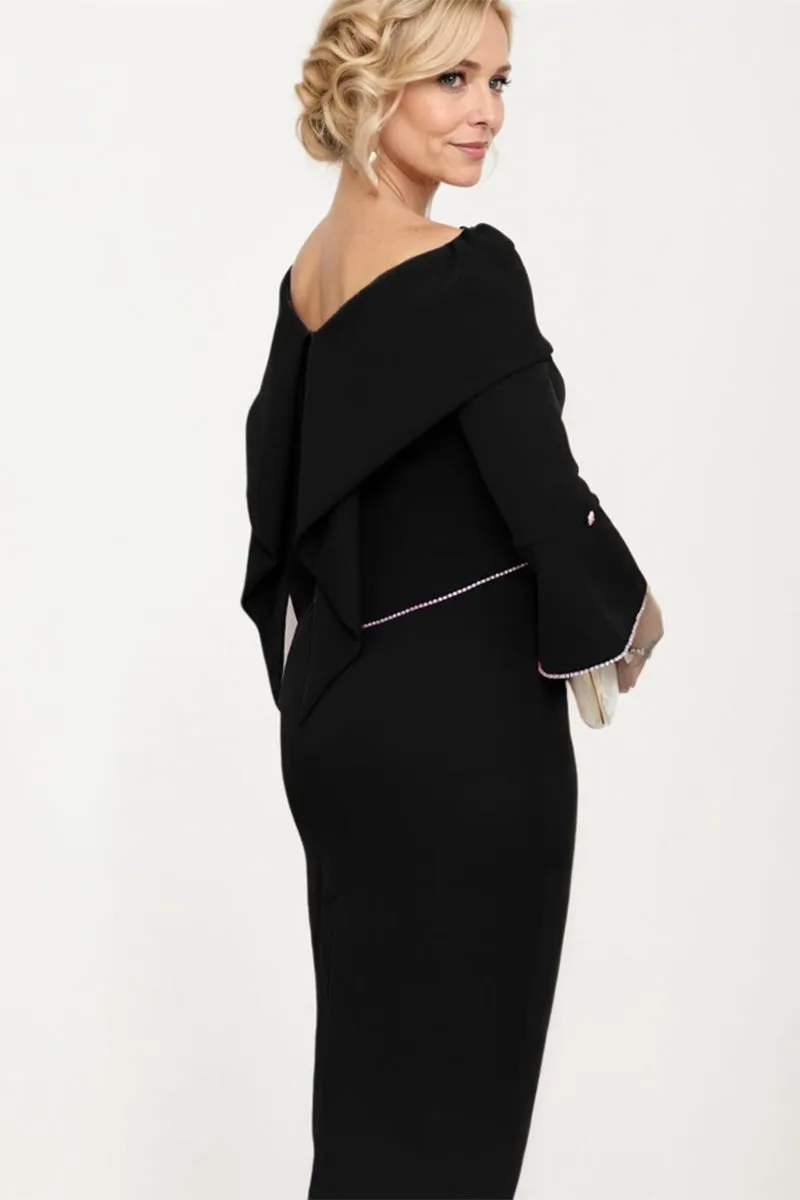 Sheath-Column Midi Elastic Cloth Mother Dress CM0224 sold by Cocomelody product image thumbnail 2