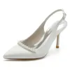 Stiletto Heel 9.5cm Silk-Like Shoes CK0172 sold by Cocomelody
