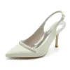 Stiletto Heel 9.5cm Silk-Like Shoes CK0172 sold by Cocomelody