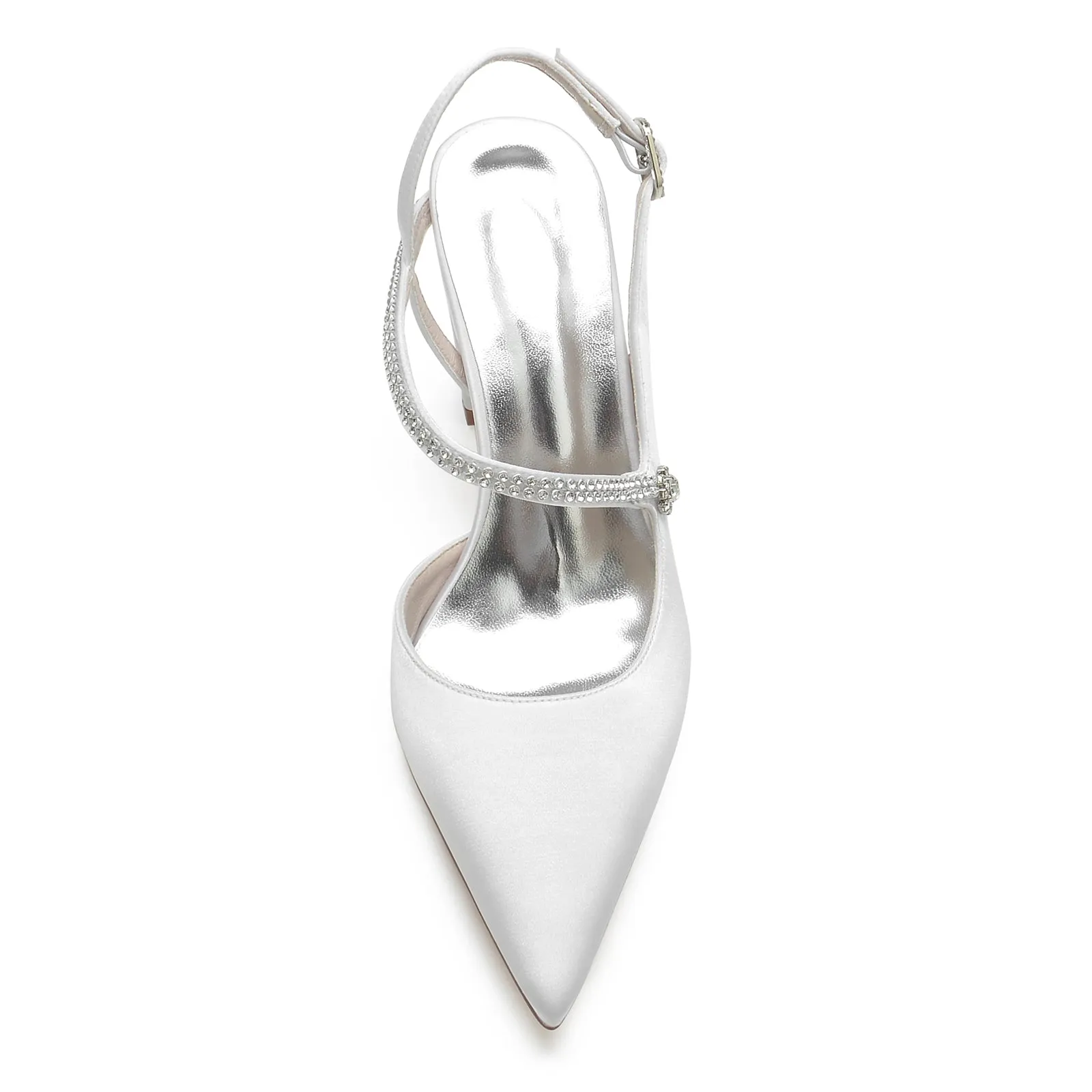 Chunky Heel 8.5cm Silk-Like Shoes CK0184 sold by Cocomelody product image thumbnail 2