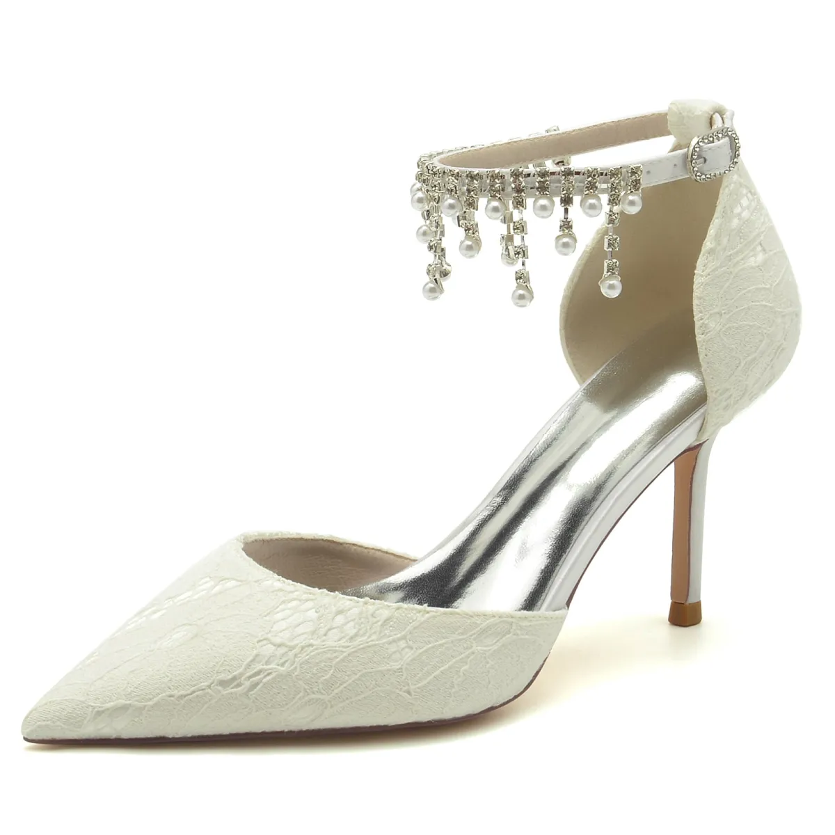 Stiletto Heel 8.5cm Lace Shoes CK0175 sold by Cocomelody