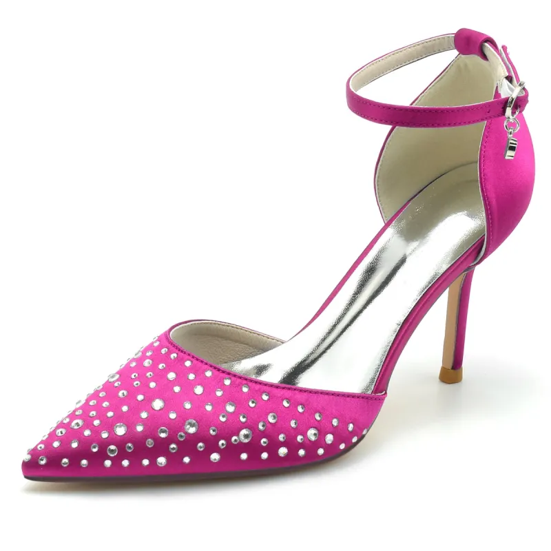 Stiletto Heel 9.5cm Silk-Like Shoes CK0173 sold by Cocomelody