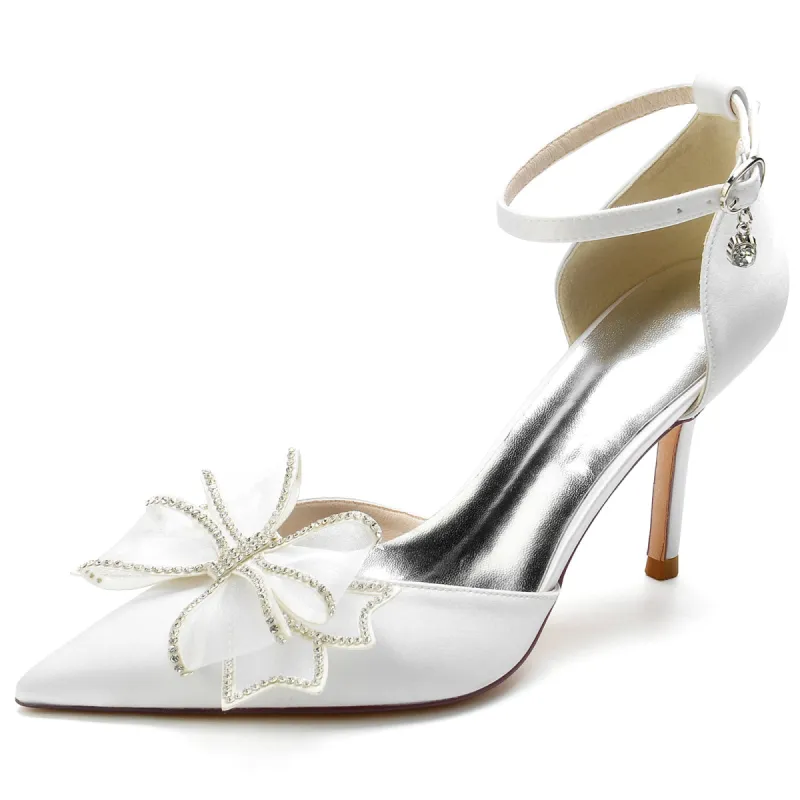 Stiletto Heel 8.5cm Silk-Like Shoes CK0170 sold by Cocomelody