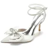 Stiletto Heel 8.5cm Silk-Like Shoes CK0166 sold by Cocomelody