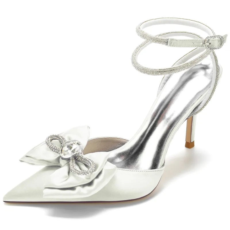 Stiletto Heel 8.5cm Silk-Like Shoes CK0166 sold by Cocomelody