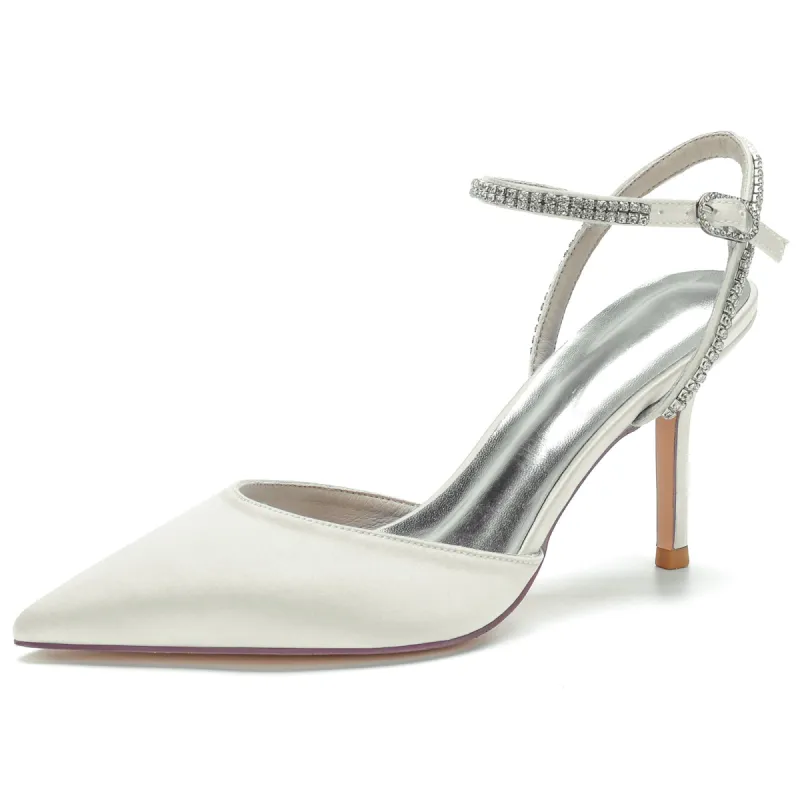 Stiletto Heel 8.5cm Silk-Like Shoes CK0159 sold by Cocomelody